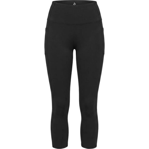 Leggings da donna in nero pece a vita alta in nylon Skechers