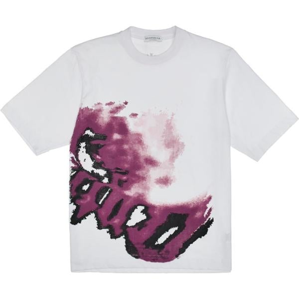 t-shirt Boardman bianco con stampe