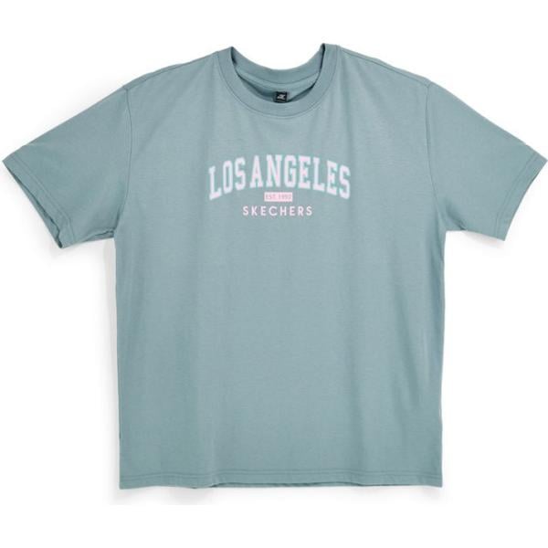 t-shirt Skechers verde con stampe