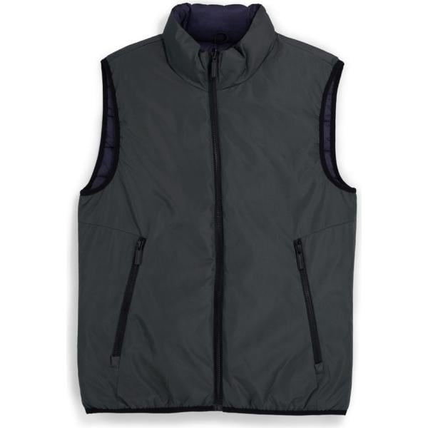 Piumino da uomo in verde scuro collo alto con zip Sevenoaks