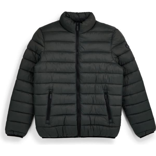 Piumino da uomo in nero pece collo alto con zip Sevenoaks