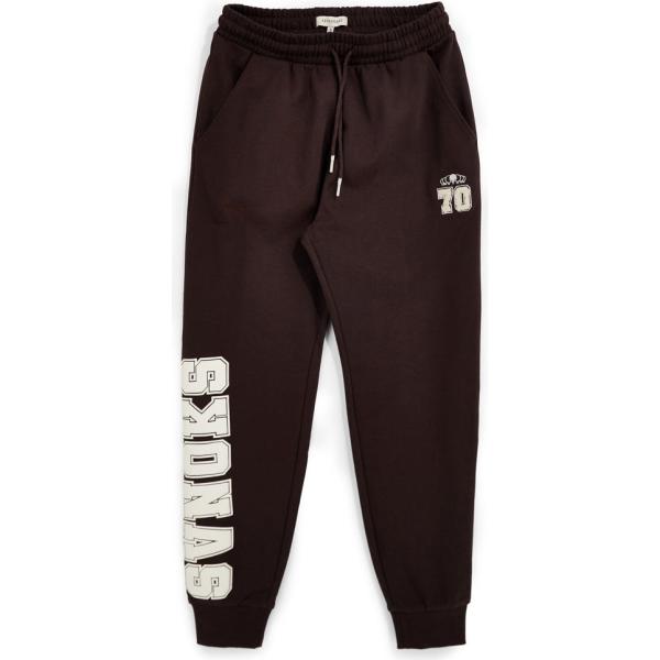 Pantaloni da uomo in marrone scuro con stampe con coulisse Sevenoaks Sevenoaks