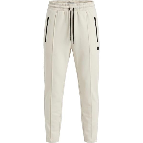 Pantaloni da uomo in bianco avorio con zip Boardman Boardman