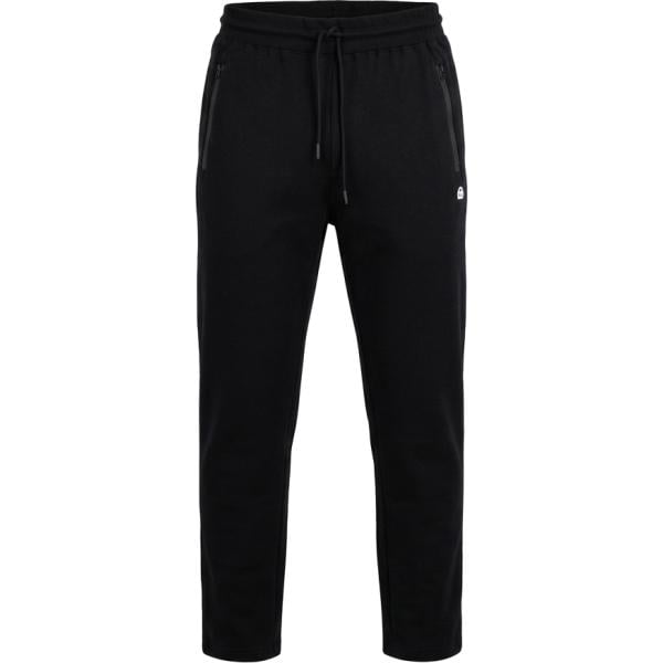 Pantaloni da uomo in nero pece con zip Boardman