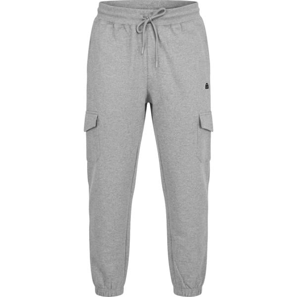 Pantaloni cargo da uomo in grigio chiaro con stampe con coulisse Boardman