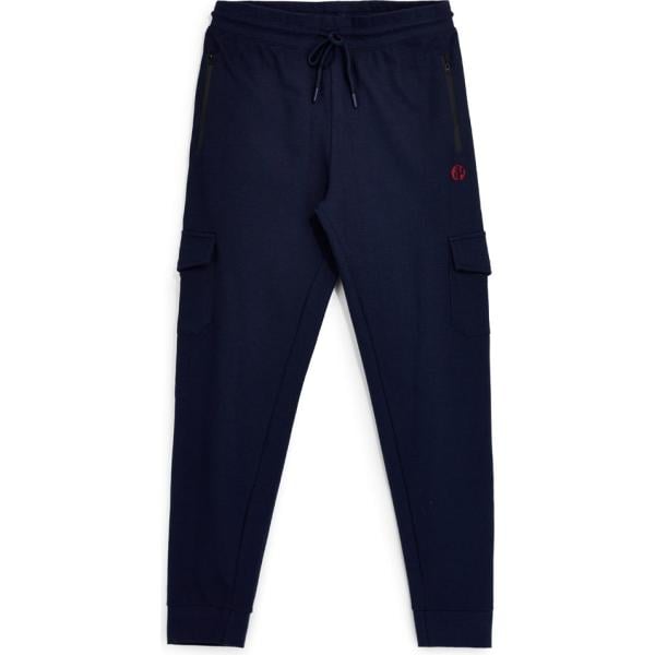 Pantaloni cargo da uomo in blu scuro con zip Pittarello Tierra