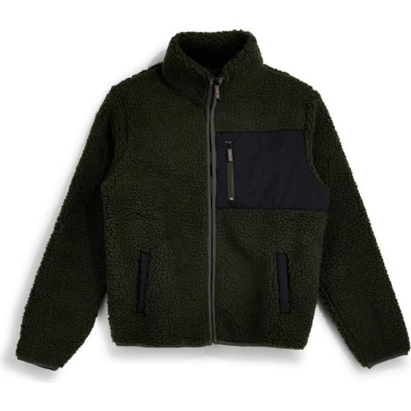 Pullover da uomo in verde scuro collo alto con zip No Limits