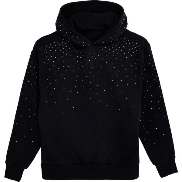 Felpa con cappuccio da uomo in nero pece collo con cappuccio Boardman
