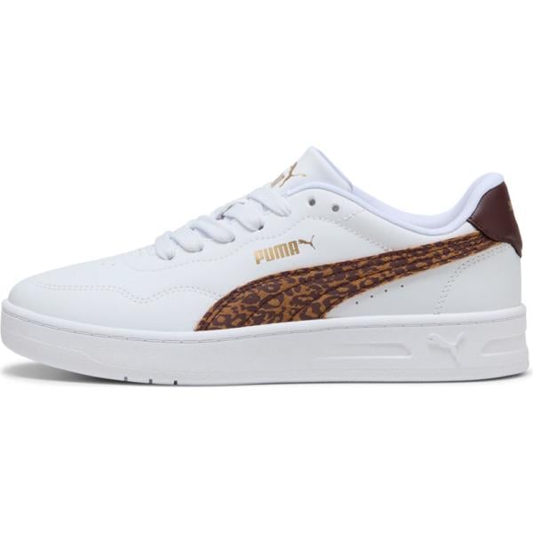 Sneakers da donna in bianco avorio corto in pelle Puma