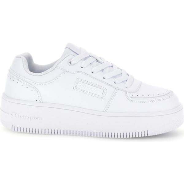 Sneakers da donna con stringhe in bianco neve Champion