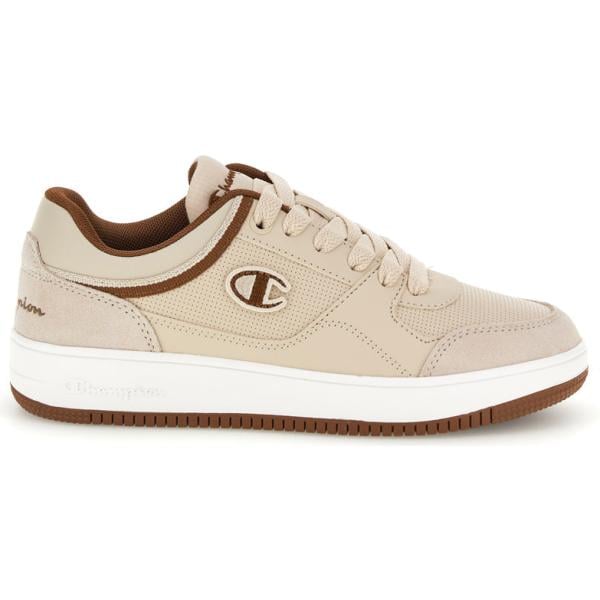 Sneakers da donna con stringhe in beige sabbia Champion