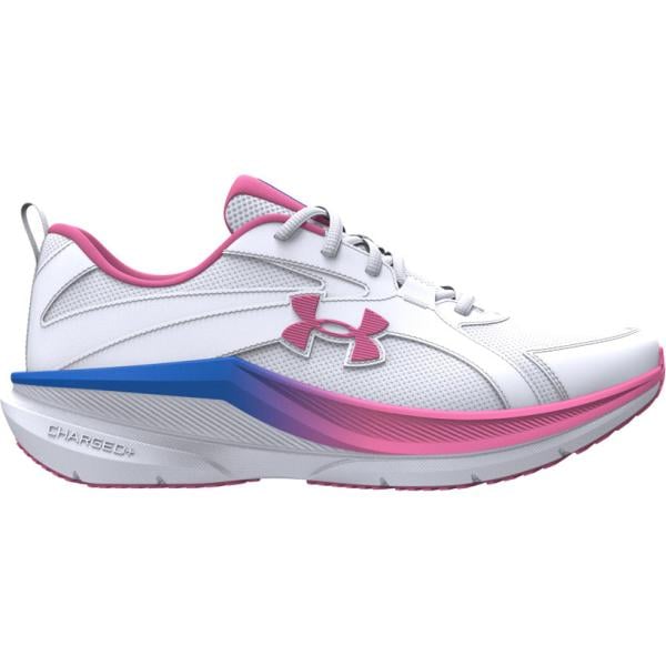 Scarpa sportiva da donna in bianco neve in pelle Under Armour