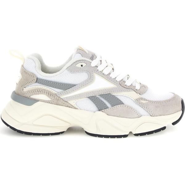 Sneakers da donna in bianco neve effetto scamosciato con lacci Reebok