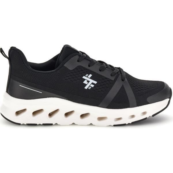 Sneakers da donna in nero pece con lacci 2T2L