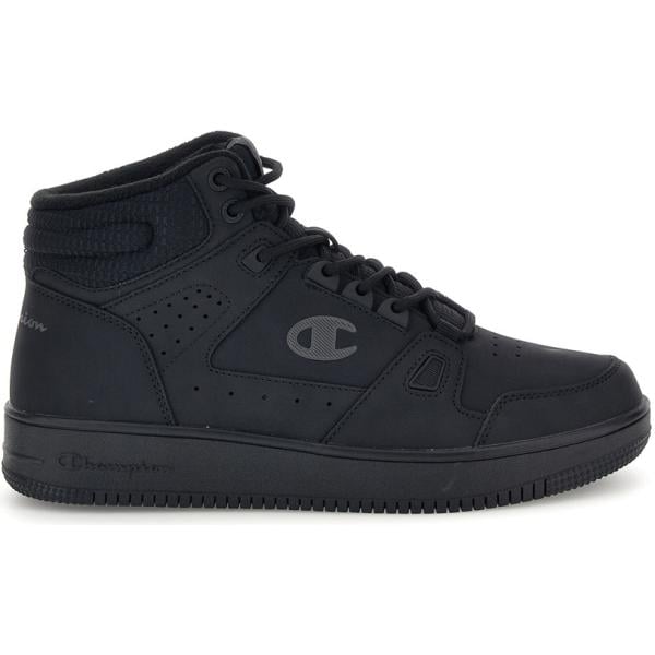 Sneakers alte da uomo in nero pece con lacci Champion Champion