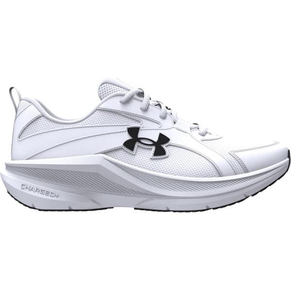 Scarpa sportiva da uomo in bianco neve con lacci Under Armour