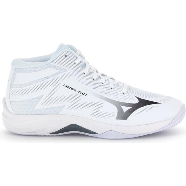 Scarpa sportiva da uomo a portafoglio in bianco neve collo alto lungo a scatto Mizuno