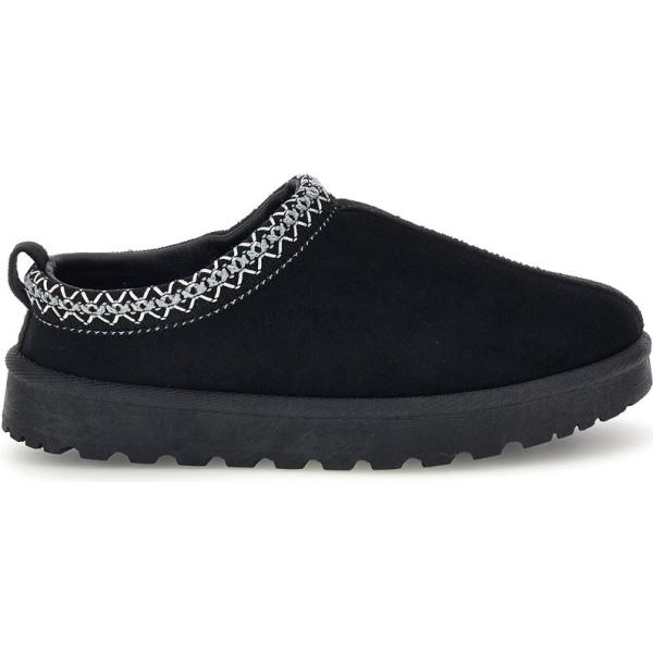 Pantofole da donna in nero pece Mon Dieu