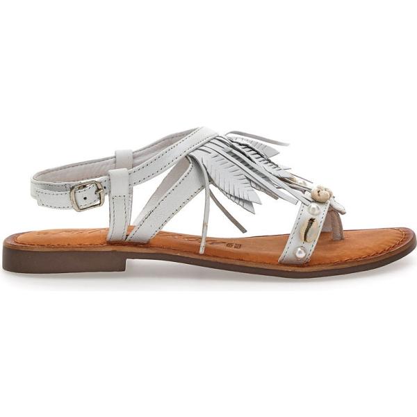 sandali in pelle Fun Beach bianco