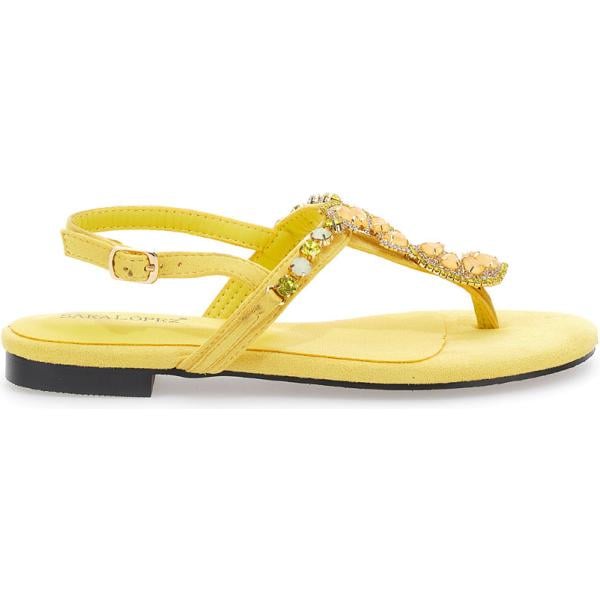 Sandali gioiello da donna in bianco neve con strass Sara Lopez