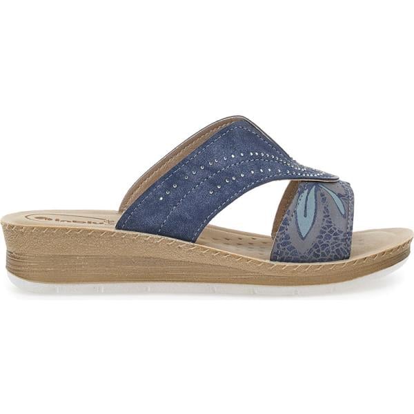 Ciabatte da donna in bianco neve con strass Inblu