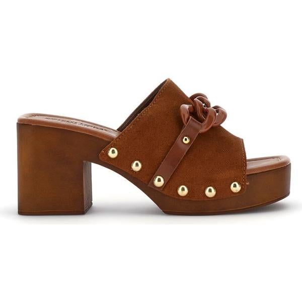 zoccoli Riflessi Moda marrone a fiori