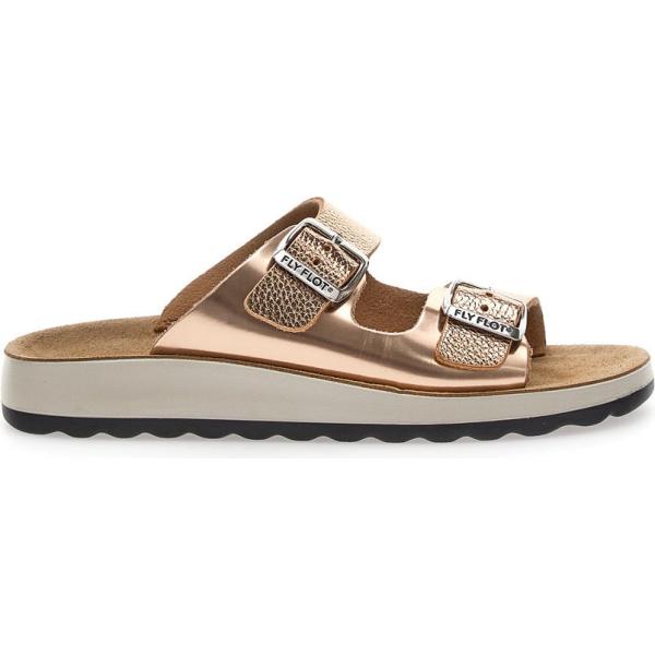 Ciabatte da donna in bianco neve made in italy con fibbia Fly Flot