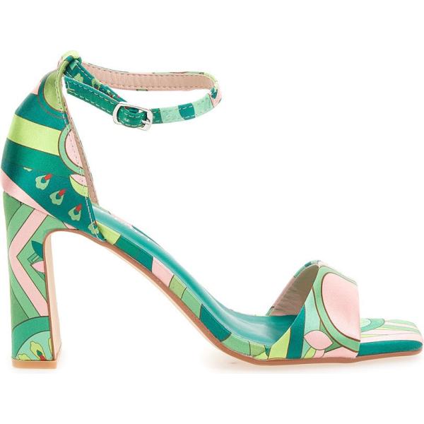 sandali col tacco First Lady verde