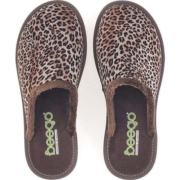 pantofole Beego marrone animalier