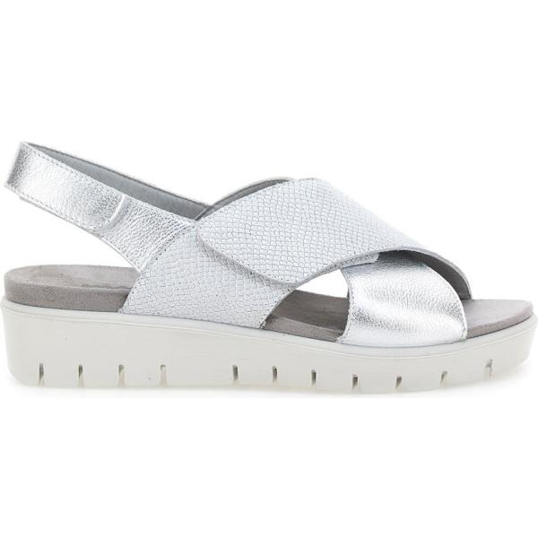 sandali in pelle Imac grigio
