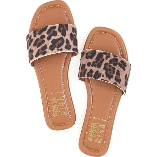 ciabatte Prima Riga marrone animalier