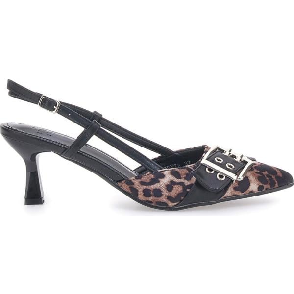décolleté Le Havre Paris nero animalier