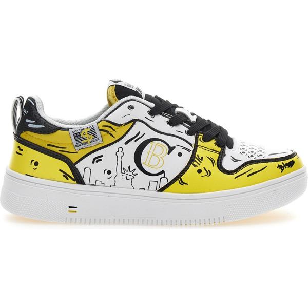 sneakers Cotton Belt giallo con stampe