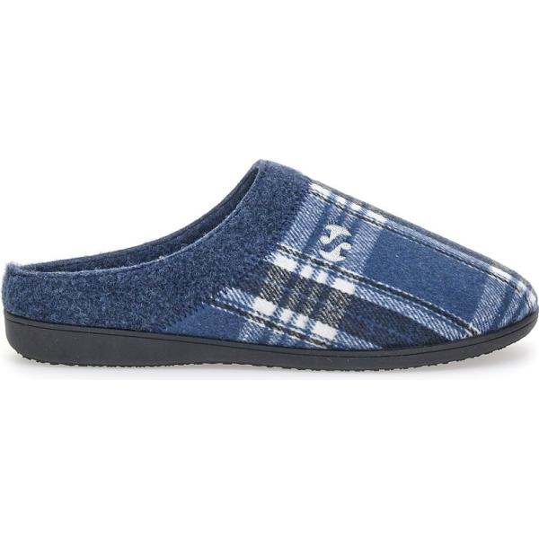 pantofole Superga blu scozzese