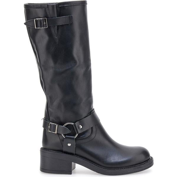 stivali da donna in grigio scuro made in italy con fibbia Pittarello Glam