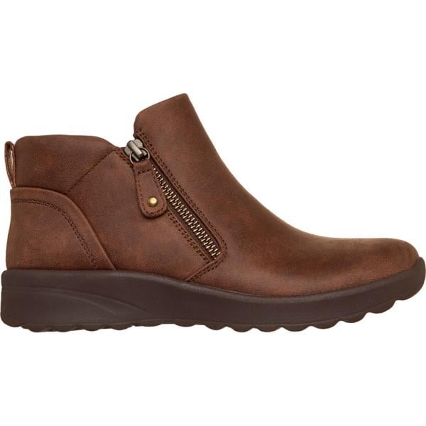 Stivaletti da donna in marrone scuro vegan con zip Skechers
