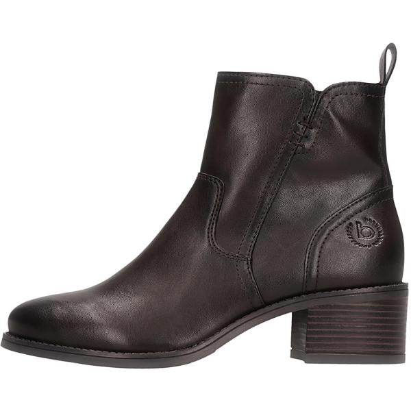 Stivaletti da donna in marrone scuro con zip Bugatti