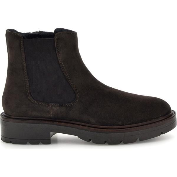 Stivaletti chelsea da donna in marrone scuro con tacco con zip in pelle Pittarello Glam