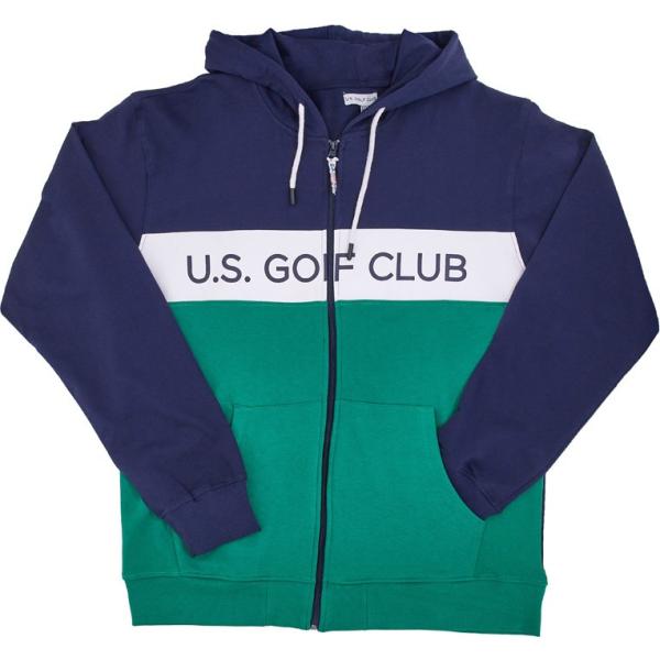 felpe con cappuccio Golf Club blu con stampe