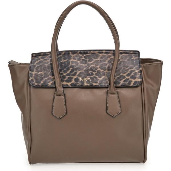 borse a mano Nbg marrone animalier