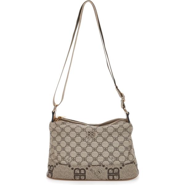 borse a tracolla B. Cavalli verde con stampe