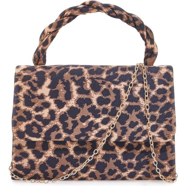 pochette Coveri marrone animalier