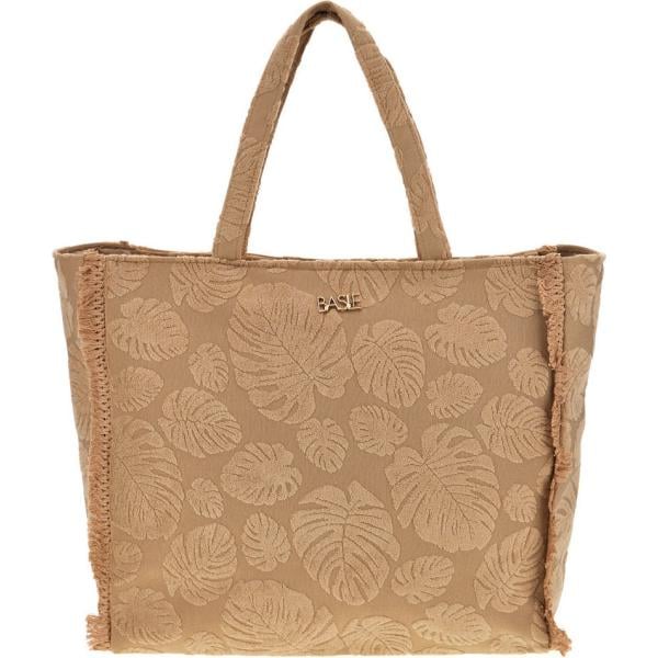 shopping bag Basile marrone con stampe