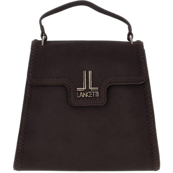 Borsa a mano da donna in marrone scuro Lancetti Lancetti