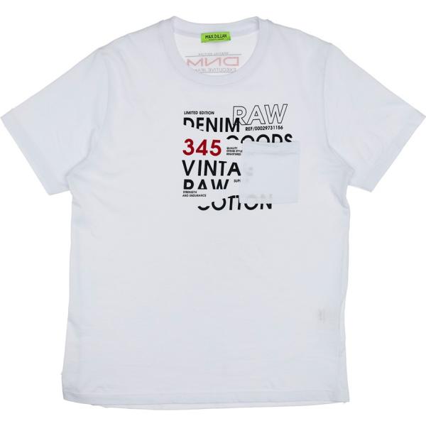 t-shirt Max Dillan bianco con stampe
