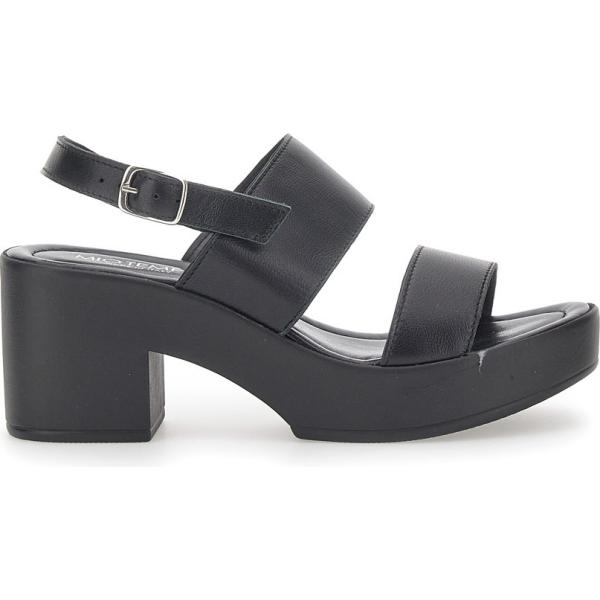 sandali in pelle Mio Tempo nero