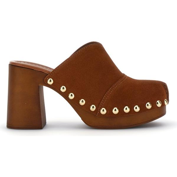 zoccoli Riflessi Moda marrone a fiori