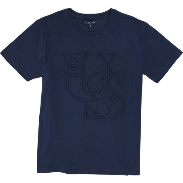 t-shirt Us Golf Club blu con stampe