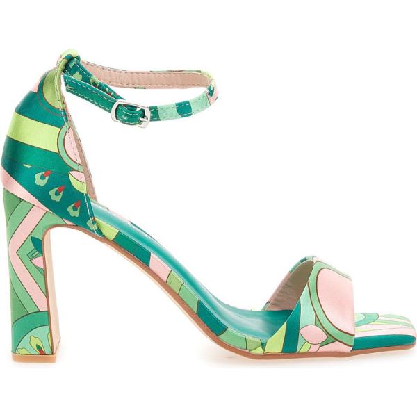 sandali col tacco First Lady verde