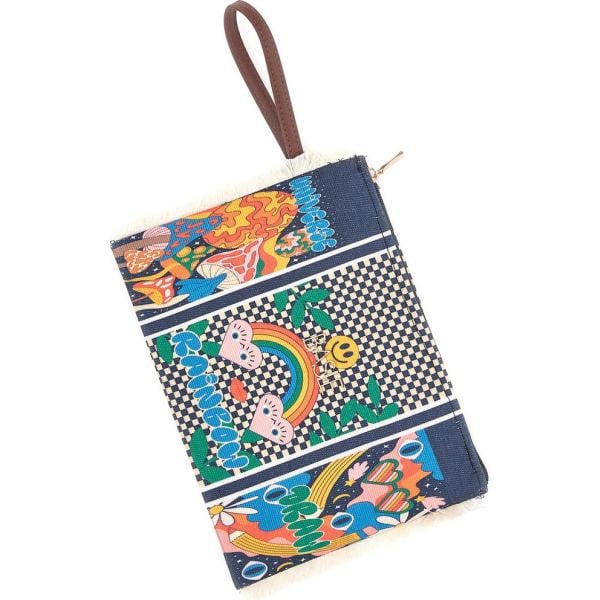 pochette Basile multicolore con stampe